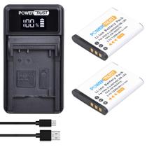 Kit de Baterias PowerTrust D-Li88 2 unidades com Carregador USB Kit de Baterias PowerTrust D-Li88 2 unidades com Carregador USB
