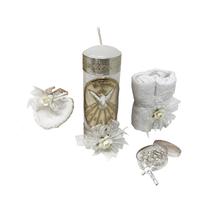 Kit de Batismo Arcángeles Mexicanos - Espírito Santo com Toalha e Vela Kit de Batismo Arcángeles Mexicanos - Espírito Santo com Toalha e Vela