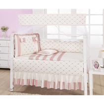 Kit De Bebe Enxoval De Berço Florence Rose Menina 8pçs Lindo