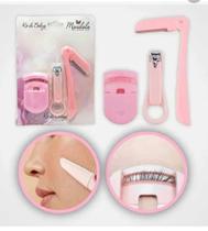 Kit de beleza cuidados pessoais navalha,cortador de unhas e curvador de cílios