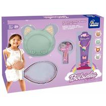 Kit de Beleza Infantil Bolsinha Redonda Gatinho Azul Fenix