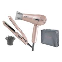 Kit de Beleza para Viagens Britânia Travel Rose Gold Secador + Prancha e Difusor