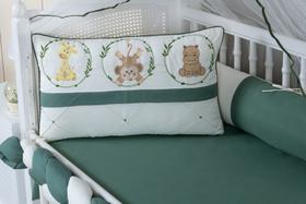 kit de berço 511 selva encantada 9 peças modelo meia trança