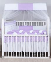 kit de berço americano 412 flores 9 peças modelo meia trança kit de berço americano 412 flores 9 peças modelo meia trança