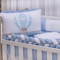 Kit de Berço Americano Azul Bebê 10 Peças Ursinho Baloeiro Kit de Berço Americano Azul Bebê 10 Peças Ursinho Baloeiro
