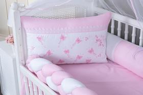 kit de berço americano borboleta encantada 9 peças modelo meia trança