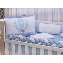 Kit De Berço Americano e Nacional Sublimado com Trança e Mosquiteiro Menina 10 Peças Vários Modelos