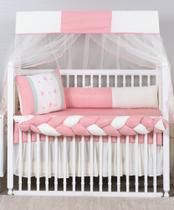 kit de berço americano libelula 9 peças modelo meia trança kit de berço americano libelula 9 peças modelo meia trança