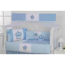 Kit de berço quarto de bebe bordado completo doce nuvem com mosquiteiro e saia algodão com 12 pçs Kit de berço quarto de bebe bordado completo doce nuvem com mosquiteiro e saia algodão com 12 pçs