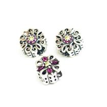 Kit de Berloques em Prata 925 com Zircônias Elegância Floral Kit de Berloques em Prata 925 com Zircônias Elegância Floral