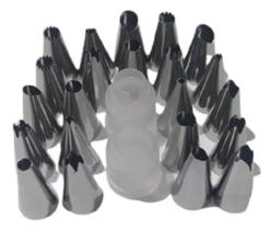 Kit De Bicos Profissional 24 Peças C/ Adaptador Para Bicos