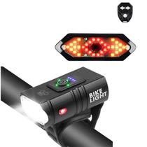 Kit de Bike Lanterna Frontal + Sinalizador Traseiro com Seta Acessórios de Ciclismo Kit de Bike Lanterna Frontal + Sinalizador Traseiro com Seta Acessórios de Ciclismo