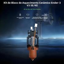 Kit De Bloco De Aquecimento Cerâmico De Alta Vazão Para Creality Ender-3 V3 SE Bico De 0.4mm 60W 300