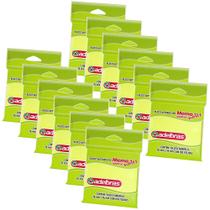 Kit De Blocos Autoadesivos Memo Notes 76x76mm Amarelo Com 100 Folhas Para Recados Anotações 12un