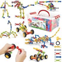 Kit de blocos de construção Afomida STEM Toys 125 unidades para crianças de 3 a 10 anos Kit de blocos de construção Afomida STEM Toys 125 unidades para crianças de 3 a 10 anos