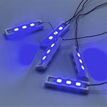 Kit de blocos de construção de luz LED 1x4, 20 unidades, alimentado por USB, azul