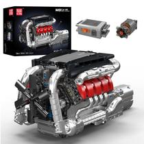 Kit de blocos de construção Mold King 10203 V8 Motor modelo 1169 unidades