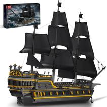 Kit de blocos de construção Mold King Black Pearl Pirate Ship 5266 unidades