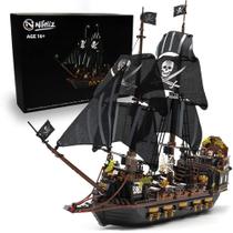 Kit de blocos de construção Nifeliz Black Hawk Pirates Ship 1352 unidades Kit de blocos de construção Nifeliz Black Hawk Pirates Ship 1352 unidades