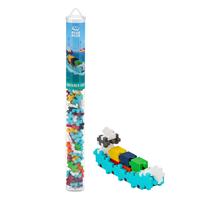 Kit de blocos de construção PLUS PLUS para veículos, porta-contêineres, 70 unidades