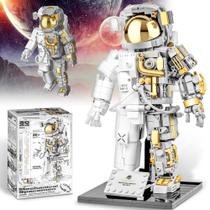 Kit de Blocos de Montar Astronauta com 966 Peças e Suporte