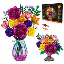 Kit de Blocos de Montar Buquê de Flores KOJAYHOL com 933 Peças Kit de Blocos de Montar Buquê de Flores KOJAYHOL com 933 Peças