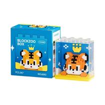 Kit De Blocos De Montar De Animais Fofos Para Meninas: Panda, Girafa, Tigre, Raposa,