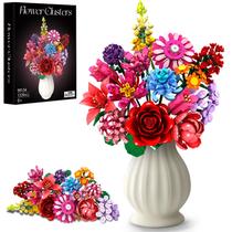 Kit de Blocos de Montar de Flores Rongmeiz 1329 Peças DIY Kit de Blocos de Montar de Flores Rongmeiz 1329 Peças DIY