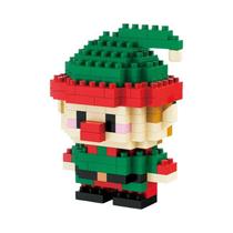 Kit De Blocos De Montar De Natal: Árvore De Natal, Alce, Veado, Trem Do Papai Noel E Casa De Neve -