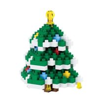 Kit De Blocos De Montar De Natal: Árvore De Natal, Alce, Veado, Trem Do Papai Noel E Casa De Neve -