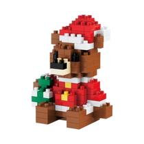 Kit De Blocos De Montar De Natal Com Árvore, Rena, Papai Noel, Trem, Casa De Neve, Decorações De