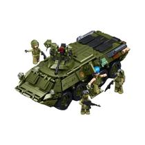 Kit De Blocos De Montar Militar BTR-80AS IFV Transporte Blindado De Pessoal 611PCS Brinquedos