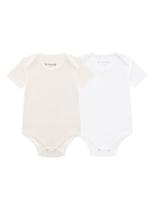Kit de bodies bebê unissex com cor lisa Brandili Baby Branco Kit de bodies bebê unissex com cor lisa Brandili Baby Branco