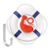 Kit de Bóia Salva-vidas Calvana 51 cm com Corda de 30 m
