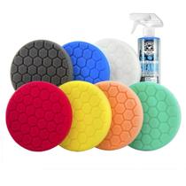 Kit de Boinas de Polimento Chemical Guys Hex-Logic 6,5" 8 Itens