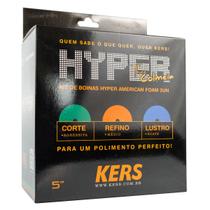 Kit de Boinas Kers Hyper Three American Foam - Corte, Refino e Lustro 5 Polegadas