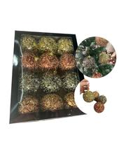 Kit de Bola de Natal com Pedrarias 4 Cores Luxo 12 unidades