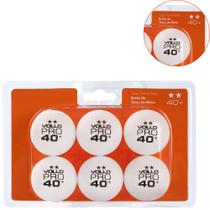 Kit De Bola De TÊNis De Mesa Ping Pong Branca 2 Estrelas 6 Unidades Vollo