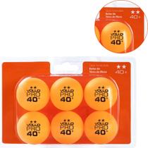 Kit De Bola De TÊNis De Mesa Ping Pong Laranja 2 Estrelas 6 Unidades Vollo