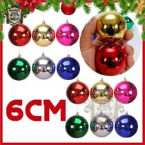 Kit De Bolas De Natal Color 6CM Para Árvore Natalina - Bolinhas Lisas Pendentes Decoração