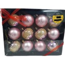 Kit de Bolas de Natal Decoradas 12 Peças Wincy Ref.85010