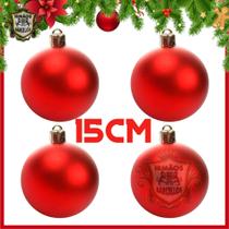Kit De Bolas De Natal Vermelha 15CM Grande Para Arvore De Natal - Bolinhas De Natal Gigantes