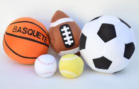Kit de bolas de pelúcia 5 peças futebol basquete beisebol f. americana tênis