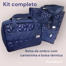 Kit de Bolsa com Bolsa Térmica para Trabalhar Azul Marinho Kit de Bolsa com Bolsa Térmica para Trabalhar Azul Marinho