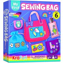Kit de bolsa de costura KRAFUN My First Arts & Crafts para crianças de 5 anos ou mais