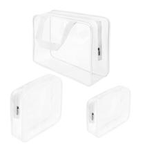 Kit de bolsa de higiene de viagem ROYBENS Crystal Clear PVC 3 unidades