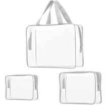 Kit de bolsa de higiene de viagem ROYBENS Crystal Clear PVC 3 unidades