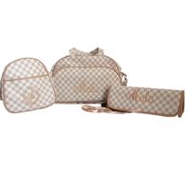 Kit de Bolsa de Maternidade Bordada com trocador - Nome MALU
