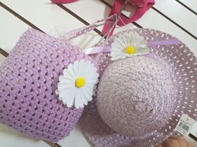 Kit de bolsa e chapeu infantil Kit de bolsa e chapeu infantil