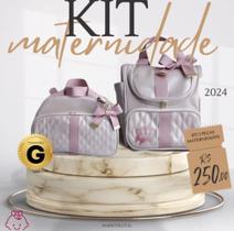 Kit de Bolsa e Mochila Maternidade Coroa Lisa G - Bege
